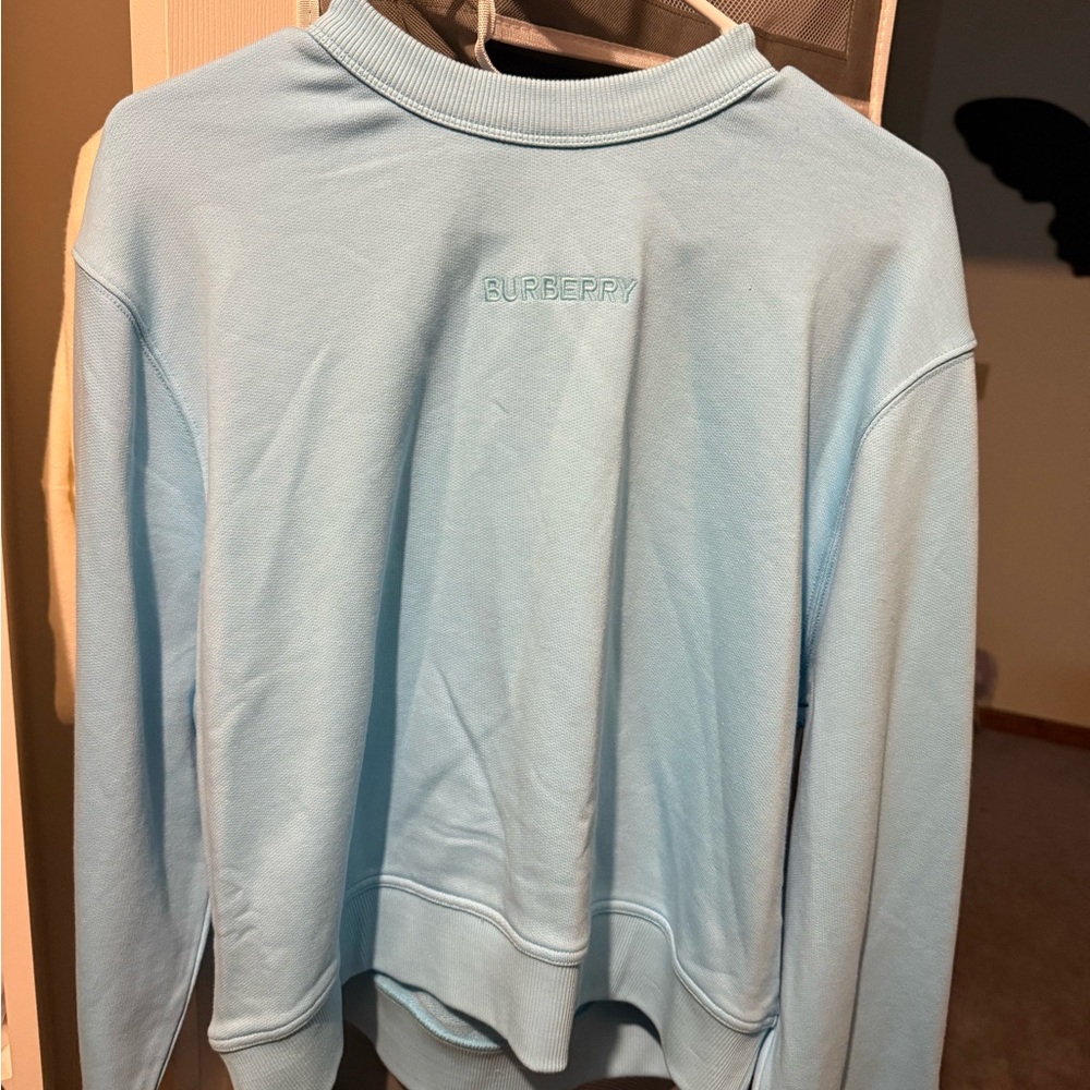 Burberry Sky Blue Crewneck Sweater